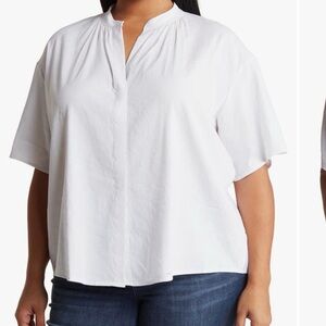 Vince White Linen Blouse